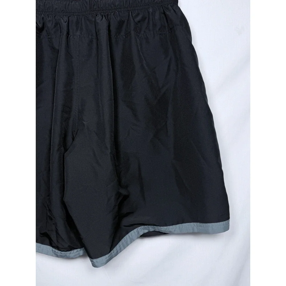 Nike XXL Black Gray Swim Trunks Board Shorts Drawstring‎ Pockets Lined